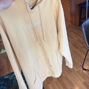 Yellow Oversized “Model House” embroidered Hoodie
